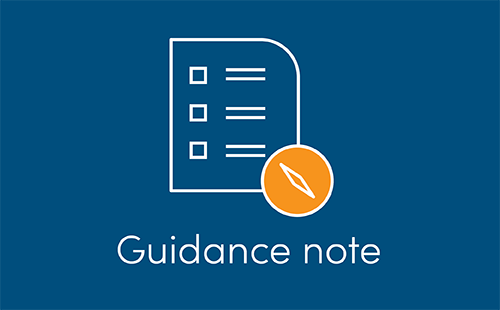 Banner with the text 'Guidance note'