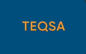 TEQSA written in orange on a blue background