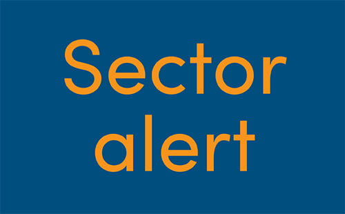 Banner with the text: Sector alert