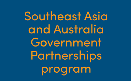 Banner with the text: Southeast Asia and Australia Government Partnerships program