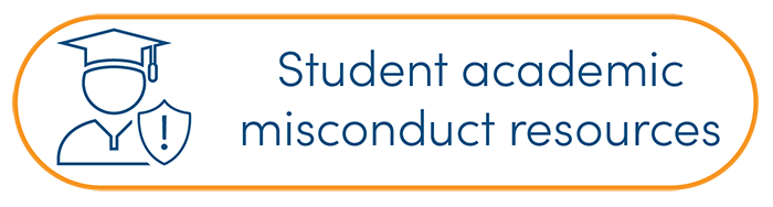Banner with the text: Student academic misconduct resources 